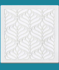 Leaf Abstract - Bakery decorating stencil - square 5.5" x5.5"