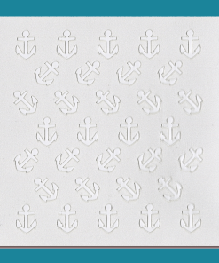 Seamless Anchors - Bakery decorating stencil - square 5.5" x5.5"