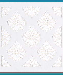Damask pattern- Bakery decorating stencil - square 5.5" x5.5"