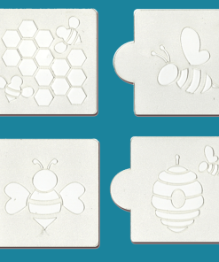 Honeybee - Bakery decorating stencils - 2.6" round - 4 pcs