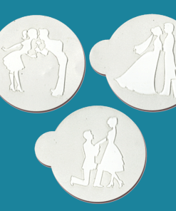 Love - Bakery decorating stencils - 2.6" round - 3 pcs