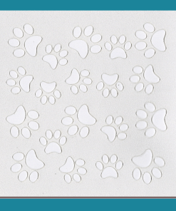 Paw Prints - Bakery decorating stencil - square 5.5" x5.5"