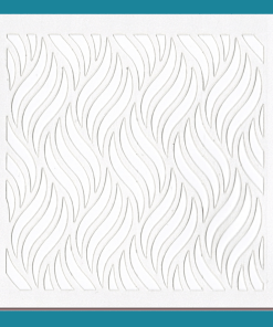 Vertical leaf arrangement - Bakery decorating stencil - square 5.5" x5.5"