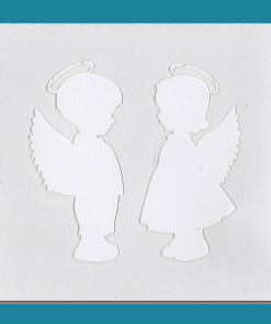 Angels - Bakery decorating stencil - square 5.5" x5.5"