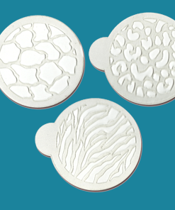 Animal print collection - Bakery decorating stencils - 2.6" round - 3 pcs