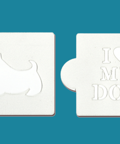 Love my Dog - Bakery decorating stencils - 2.6" round - 2 pcs