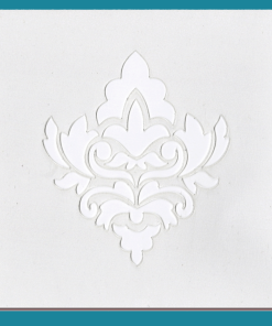 Single Damask - Bakery decorating stencil - square 5.5" x5.5"