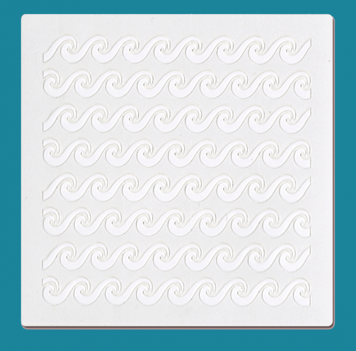 Swirl Patter- Bakery decorating stencil - square 5.5" x5.5"