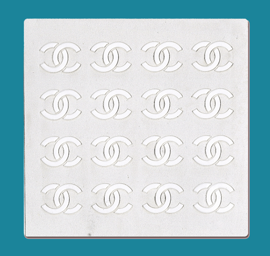 Chanel Seamless- Bakery decorating stencil - square 5.5 x5.5