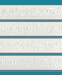 Caps Script- Bakery decorating stencil - Rectangle 9.5" x1.5" (1"/Digit)