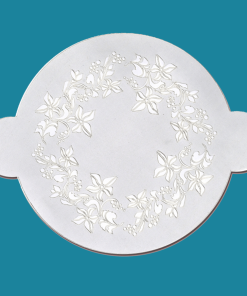 Flower Pattern Round Cake - Bakery decorating stencil - Circle 11"