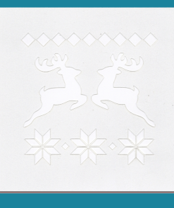 Jumping Reindeer- Bakery decorating stencil - square 5.5" x5.5"