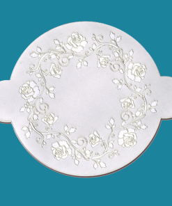 Roses- Bakery decorating stencil - Circle 11"