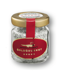 GoldGourmet - JAR of Edible Silver Flakes - 1 gram