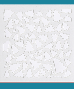 Seamless Christmas Trees- Bakery decorating stencil - square 5.5" x5.5"