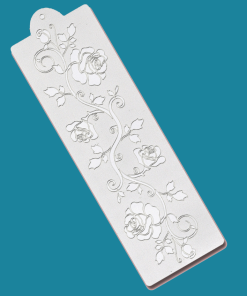 Long Rose Row- Bakery decorating stencil - Rectangle 12"x4"