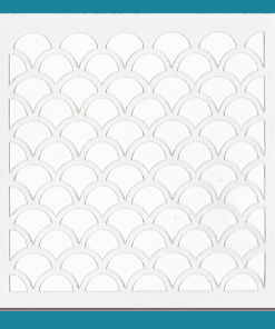Scale Pattern - Bakery decorating stencil - square 5.5" x5.5"