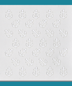 Seamless Anchors - Bakery decorating stencil - square 5.5" x5.5"