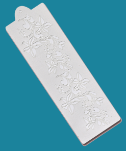 Wild Flower Row- Bakery decorating stencil - Rectangle 12"x4"